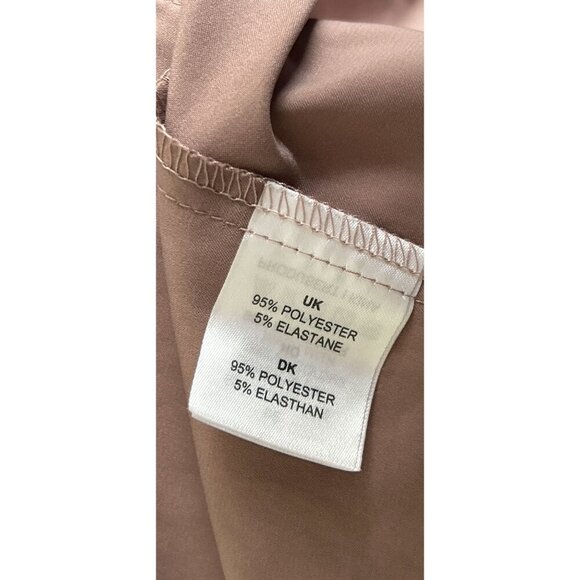 Magasin Du Nord Satin Lace Trim Night Gown Camisole Dress S Pink & Black - Picture 6 of 6